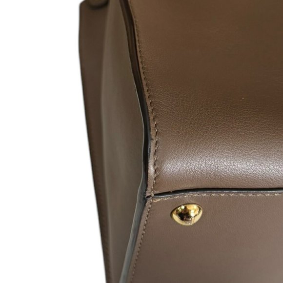 Fendi Peekaboo X-Lite Shoulder Bag Leather 8BN310 Brown Women's FENDI 2way - Picture 9 of 14